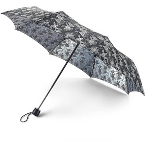 Зонт FULTON, механика, 3 сложения, купол 94 см, 8 спиц, ручка натуральная кожа, чехол в комплекте, для женщин, мультиколор