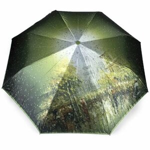 Зонт GALAXY OF UMBRELLAS, автомат, 3 сложения, купол 105 см, зеленый