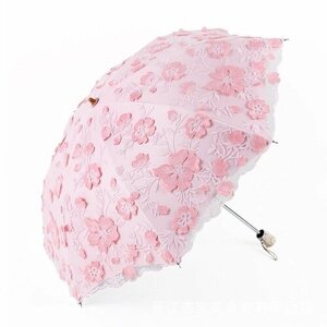 Зонт механика, 2 сложения, купол 84 см., 8 спиц, чехол в комплекте, для женщин, розовый