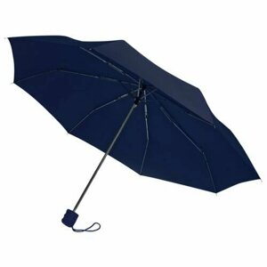 Зонт механика, 3 сложения, купол 96 см, 8 спиц, синий
