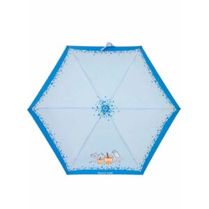 Зонт механика, 3 сложения, купол 96 см, голубой