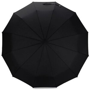 Зонт Popular, автомат, 3 сложения, купол 97 см., 12 спиц, чехол в комплекте, черный