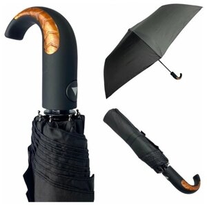 Зонт Rainbrella, полуавтомат, 3 сложения, купол 96 см., 8 спиц, система «антиветер», чехол в комплекте, черный