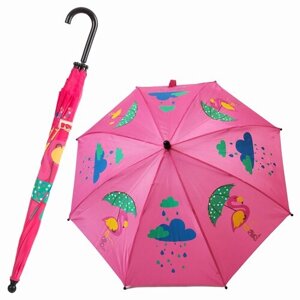 Зонт-трость BONDIBON, автомат, купол 48 см., розовый