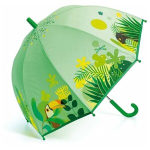 Зонт-трость DJECO, механика, купол 70 см., зеленый, желтый