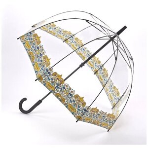 Зонт-трость FULTON, механика, купол 84 см., 8 спиц, система «антиветер», прозрачный, для женщин, мультиколор