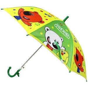 Зонт-трость Играем вместе, механика, купол 45 см., зеленый, желтый