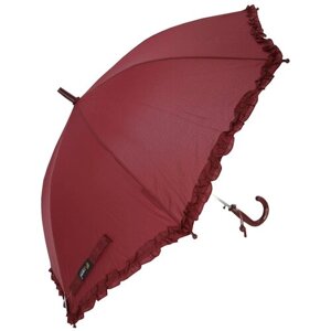 Зонт-трость Lantana Umbrella, полуавтомат, купол 92 см., система «антиветер», прозрачный, бордовый