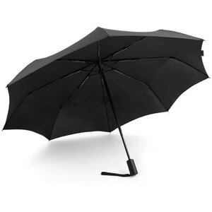 Зонт-трость механика, 3 сложения, черный