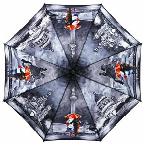 Зонт-трость PLANET, полуавтомат, купол 102 см., 8 спиц, мультиколор