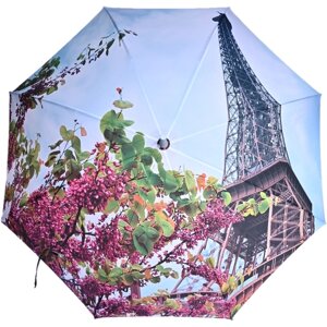 Зонт-трость ZEST, полуавтомат, купол 104 см., 8 спиц, для женщин, голубой
