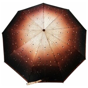 Зонт женский автомат, зонтик взрослый складной антиветер 201/красно-коричневый