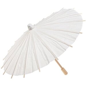 Зонтик для раскрашивания диаметр 300 мм, высота 220 мм (белый) / Зонт декоративный складной 1 шт.