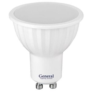 (10шт) Лампочка светодиодная 7Вт 3000К General 660314 GLDEN-MR16-7-230-GU10-3000