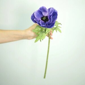 Анемон синий-фиолетовый искусственные цветы
