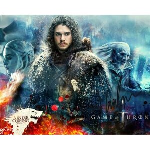 Автограф Кит Харингтон Игра престолов Джон Сноу - Автограф Kit Harington Game Of Thrones Jon Snow - Фото с автографом, Подписанная фотография, Автограф знаменитости, Подарок, Автограмма, Размер 20х25 см