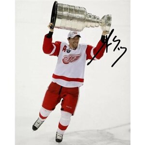 Автограф Павел Дацюк Кубок Стэнли НХЛ - Автограф Pavel Datsyuk Stanley Cup Detroit Red Wings NHL - Фото с автографом, Подписанная фотография, Автограф знаменитости, Подарок, Автограмма, Размер 20х25 см