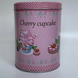 Банка для хранения сыпучих продуктов Cherry cupcake