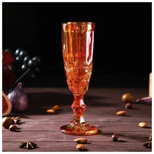Бокал стеклянный для шампанского Magistro «Ла-Манш», 160 мл, 720 см, цвет янтарный