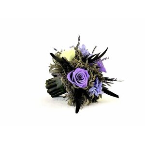 Букет на ножке с фиолетовыми розами| Стабилизированные цветы
