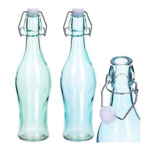 Бутылка 0,500 л стекло с крышкой Loraine разные цвета- не набор 27823 KSMB-27823