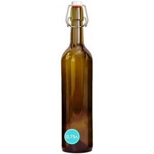 Бутылка бугельная винная с пробкой 0,75 литра, темное стекло / Пивная бутыль / Для масла / Для вина / Для настоек / Для сока / Для браги.