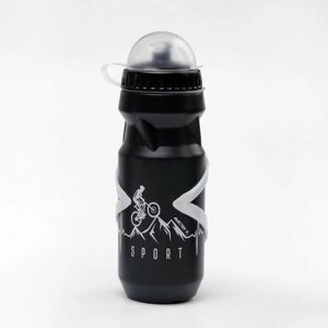 Бутылка для воды велосипедная, 650 мл, "Мастер К. с креплением, чёрная
