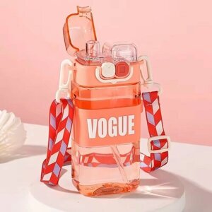 Бутылка-поильник для воды, напитков "Vogue", 580 мл, Розовый