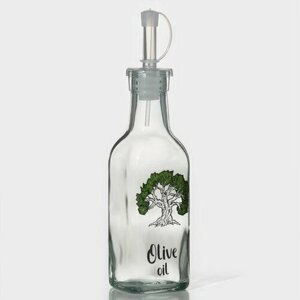 Бутылка стеклянная для соусов и масла "Дерево оливы", 200 мл, 5x20 см