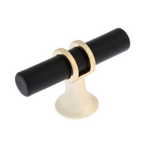 CAPPIO Ручка-кнопка CAPPIO, d=12 мм, пластик, цвет золото/черный