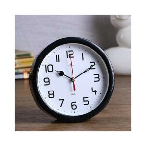 Часы - будильник настольные "Классика", дискретный ход, циферблат d-15 см,15.5 x 4.5 см, АА