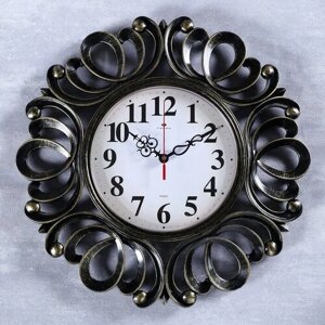 Часы настенные, интерьерные "Вермонт", d-45.5 см, циферблат 22 см, бесшумные