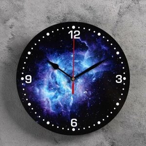 Часы настенные, серия-Интерьер, "Космос", 24 см, стрелки