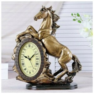 Часы настольные 'Лошадь'цвет золото, 40х31х15 см