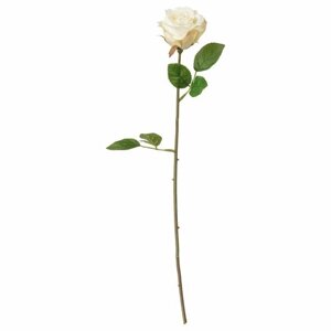 Цветок искусственный икеа смикка (IKEA SMYCKA), 52 см, роза, белый