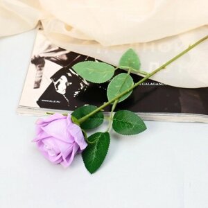 Цветы искусственные "Роза обаяние" 6х46 см, сиреневый, 2 штуки