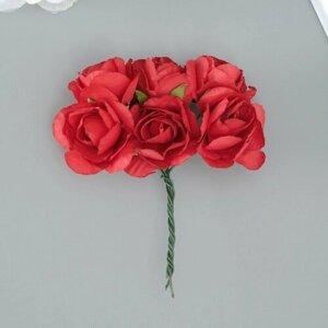 Декоративный цветок для творчества Роза красный 144 шт