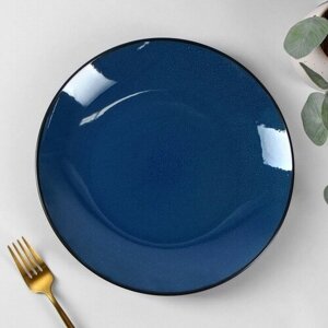 Доляна Тарелка керамическая обеденная Доляна «Глянец», d=26 см, цвет синий