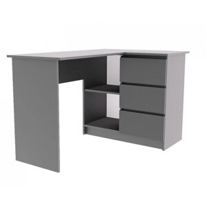 ДСВ мебель письменный стол Мори МС-16, ШхГхВ: 124.4х85х77 см, цвет: графит