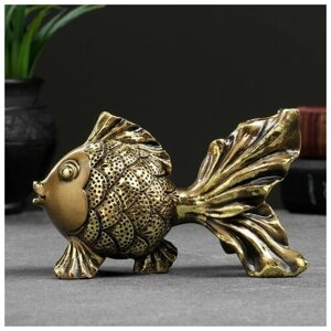 Фигура Золотая рыбка золото 14х6,5х8,5см