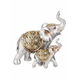 Фигурка декоративная "слоны" статуэтка 17,5*10,5*18,6 см