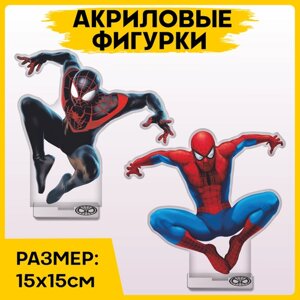Фигурка из акрила статуэтка Человек паук Spider man 15х15см 2шт