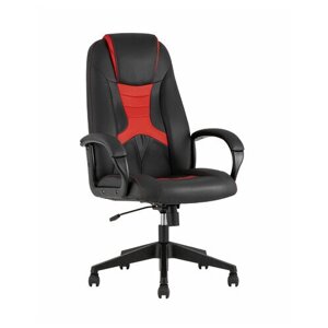 Геймерское кресло TopChairs ST-CYBER 8 RED ткань/экокожа черный/красный