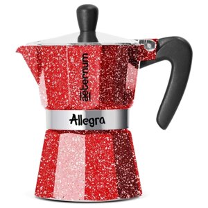 Гейзерная кофеварка Bialetti Aeternum Allegra (3 порции), 120 мл, рубиновый