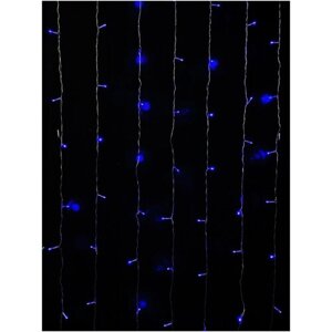 Гирлянда занавес штора на окно, стену, 3м*2м, синяя, новогодняя, светодиодная