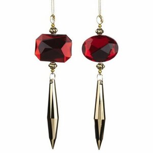 Goodwill Набор елочных украшений Ruby Jewelry 14 см, 2 шт, подвеска *