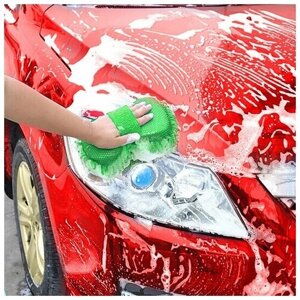 Губка для мытья авто, 2011 см, микрофибра, микс