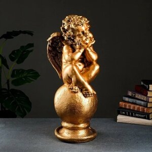Хорошие сувениры Фигура "Ангел на шаре" большой бронза 22х22х65см