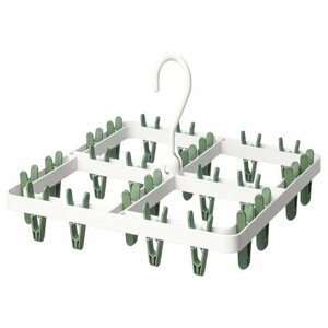 IKEA SLIBB подвесная вешалка для вещей на 24 прищепки , зеленый
