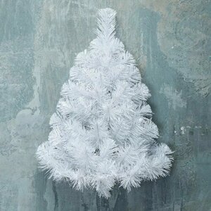 Искусственная елка Настенная белая 60 см, мягкая хвоя ПВХ, ЕлкиТорг (106060)